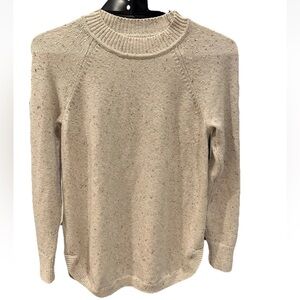 LOFT Petites Speckled Donegeal Crewneck Sweater